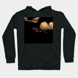 Coffee and Carnations -  Baroque Inspired Dark Still Life Photo Hoodie